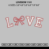 Lovebow 1101 Embroidery File 6 sizes