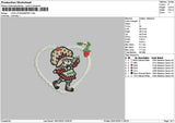 Strawberry Chibi Embroidery File 6 sizes