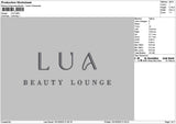 Luatext Embroidery File 6 sizes