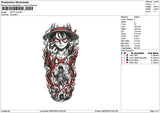 Luffy2803 Embroidery File 6 sizes
