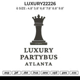 LUXURY22226 Embroidery File 6 sizes