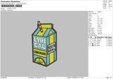 Lemonade Square Embroidery File 6 sizes