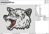 Wolf Applique Embroidery File 6 sizes