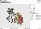 Lady and Tramp Embroidery File 6 sizes
