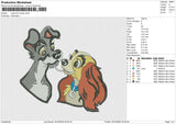 Lady and Tramp Embroidery File 6 sizes