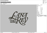 Lana Text V2 Embroidery File 6 sizes