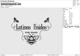 Latinos Unidos Embroidery File 6 size