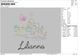 Ducks Text Embroidery File 6 sizes