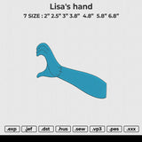 Lisa's hand Embroidery File 6 size