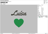 Luisa Embroidery File 6 size