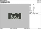 M34text Embroidery File 6 sizes