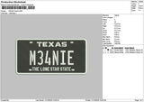 M34text Embroidery File 6 sizes