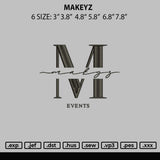 Makeyz Embroidery File 6 sizes