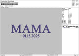 Mama 0125 Embroidery File 6 sizes