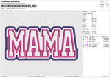 MAMA DOUBLE APPLIQUE Embroidery File 6 size