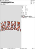 Mama Hearts Embroidery File 6 sizes
