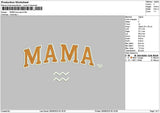 Mamatext Wave Embroidery File 6 sizes