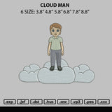 Cloud Man Embroidery File 6 sizes