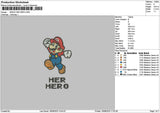 Mario 1808 Embroidery File 6 sizes