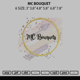 Mc Bouquets Embroidery File 6 sizes