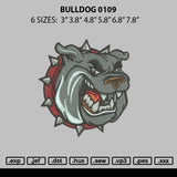 Bulldog 0109 Embroidery File 6 sizes