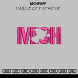 Mchpuff Embroidery File 6 sizes