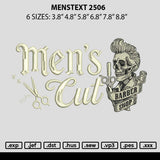 Menstext 2506 Embroidery File 6 sizes