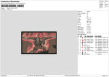 Might Guy Embroidery File 6 sizes