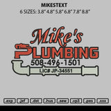 Mikestext Embroidery File 6 sizes