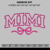 Mimibow App Embroidery File 6 sizes