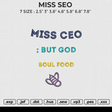 MISS SEO Embroidery File 6 size