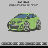Car 1204b Embroidery File 6 sizes