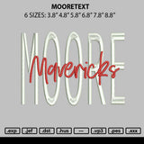 Mooretext Embroidery File 6 sizes