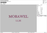 Morawel Embroidery File 6 sizes