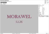 Morawel Embroidery File 6 sizes