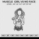 MUSCLE GIRL V5 NO FACE Embroidery File 6 size