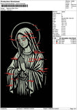 Glitch Statue Embroidery File 4 sizes