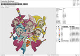 Magical Doremi Embroidery File 5 size