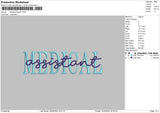 Medicaltext 2409 Embroidery File 6 sizes