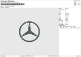 Mercedes Benz Logo  Embroidery File 6 size
