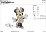Minnie mouse xoxo Embroidery File 6 sizes