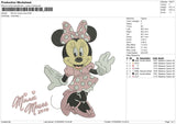 Minnie mouse xoxo Embroidery File 6 sizes