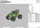 Car Monster Embroidery File 6 sizes