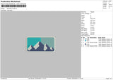 Mountain L Embroidery File 6 sizes