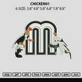 Chicken01 Embroidery File 6 sizes