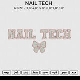 NAIL TECH Embroidery File 6 size