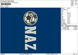 Naztext Embroidery File 6 sizes
