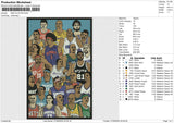 NBA ALLSTAR Embroidery File 6 size