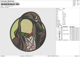 Nezuko Patch Embroidery File 6 size