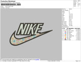 nike flowers Embroidery